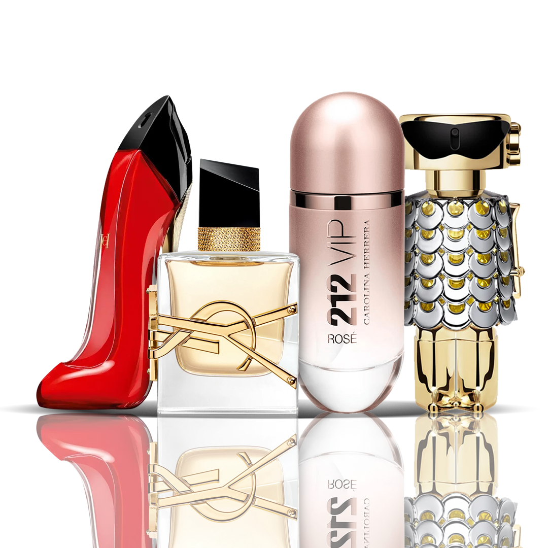 Sada 4 Parfémů | Very Good Girl + Libre + 212 VIP Rose + Fame 100 ml