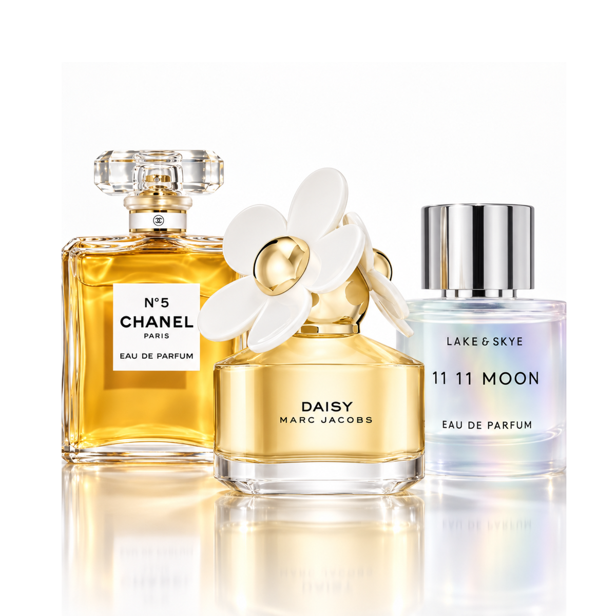 Sada 3 parfémů | Chanel N°5 Eau de Parfum – 100 ml | Daisy Marc Jacobs Eau de Toilette – 100 ml | 11 11 Moon Lake & Skye Eau de Parfum – 50 ml
