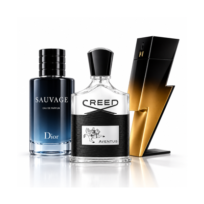 Sada 3 parfémů | Sauvage Dior Eau de Parfum – 100 ml | Aventus Creed Eau de Parfum – 100 ml | Bad Boy Extreme Carolina Herrera Eau de Parfum – 100 ml